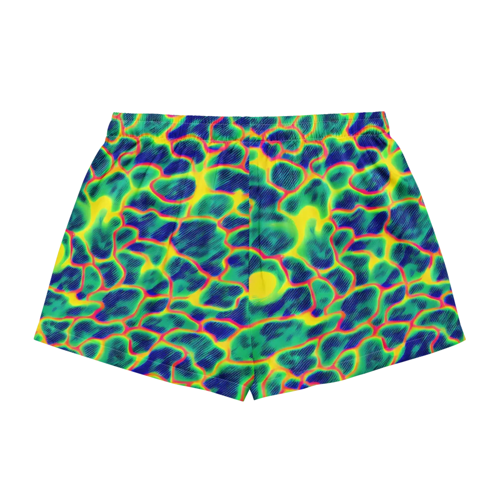 Luminous Mosaic on Women's Pajama Shorts — Back