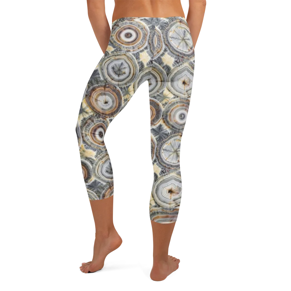 Mineral Bloom on Capri Leggings — Back