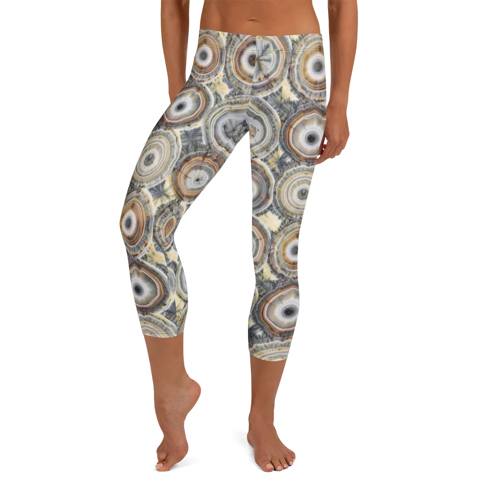 Mineral Bloom on Capri Leggings — Front