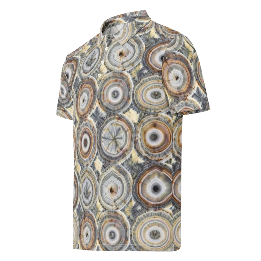 Mineral Bloom on Men's Slim Fit Polo Shirt — Left Front
