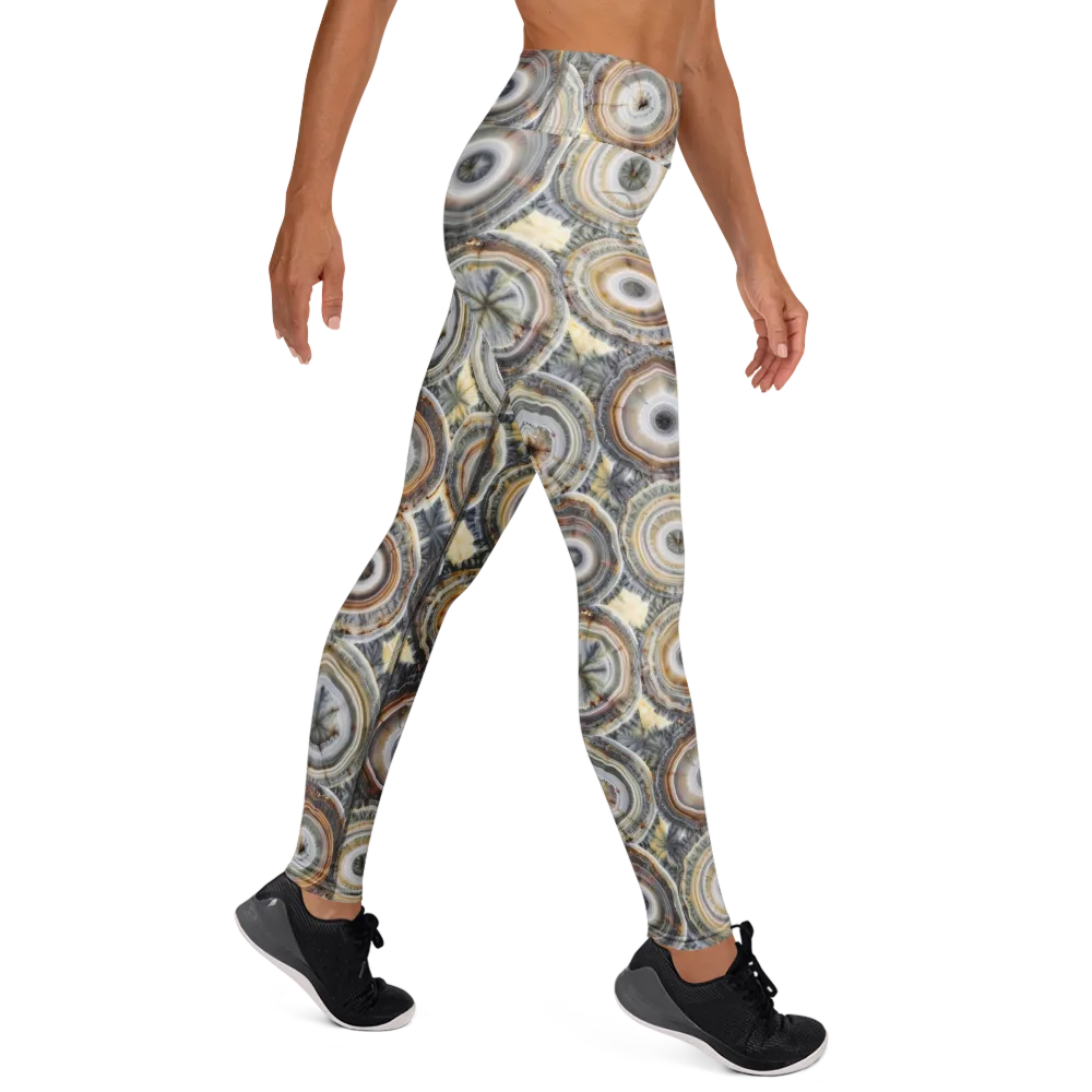 Mineral Bloom on Yoga Leggings — Right