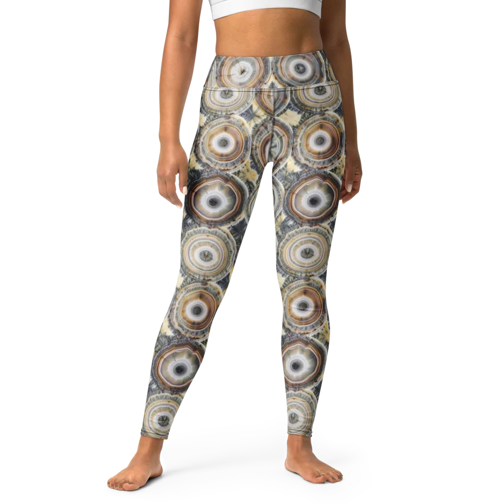 Mineral Bloom on Yoga Leggings — Front