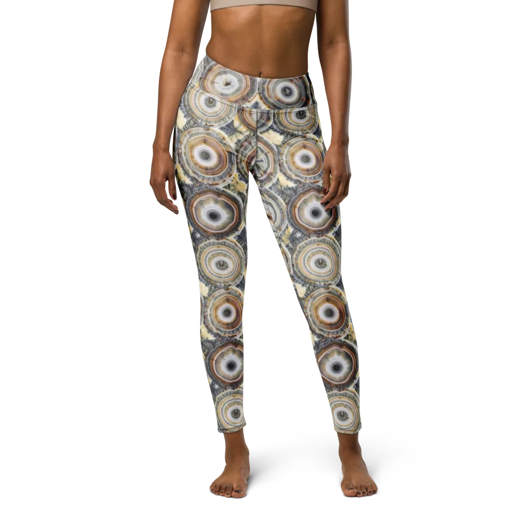 Mineral Bloom on Yoga Leggings — Front