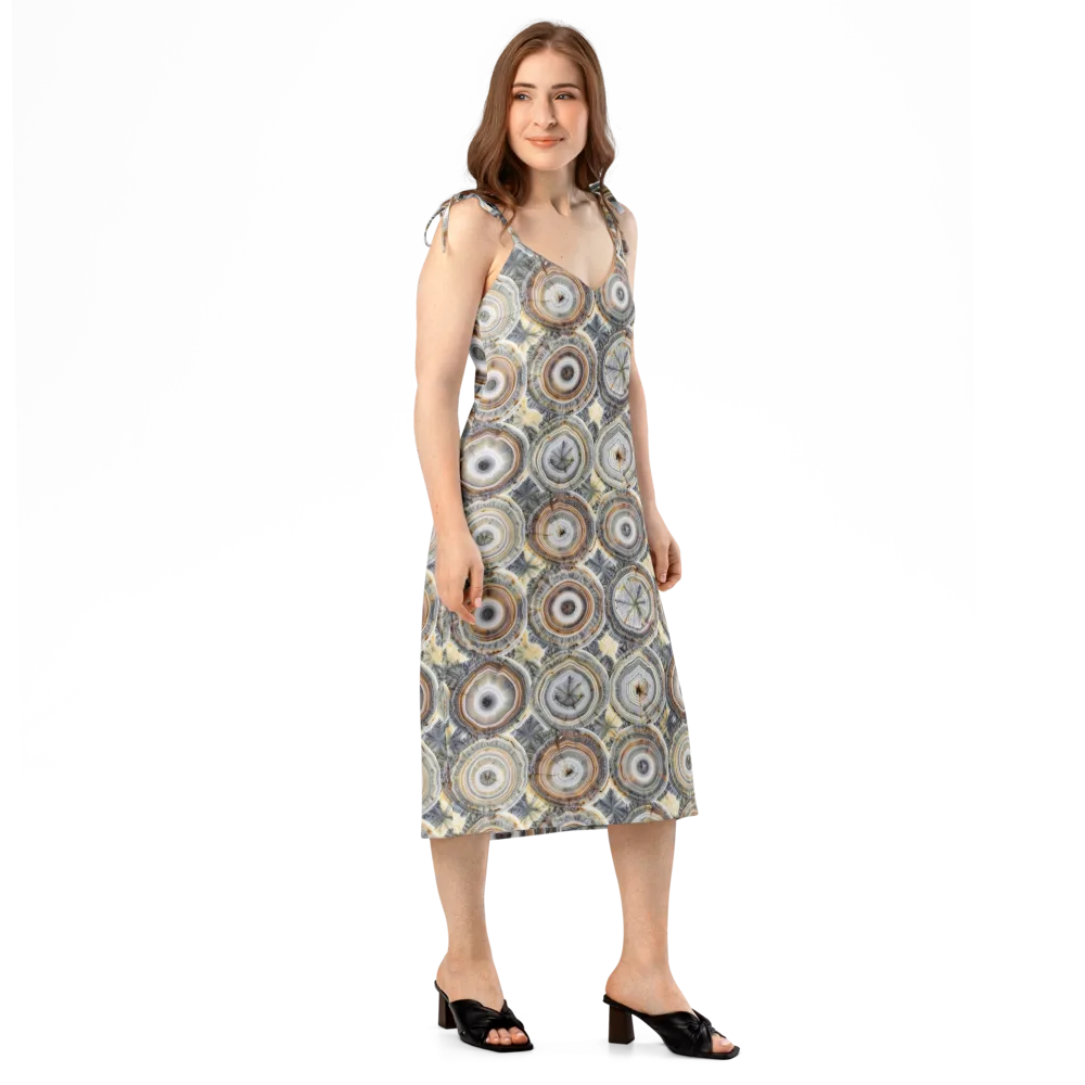 Mineral Bloom on Slip Dress — Right Front