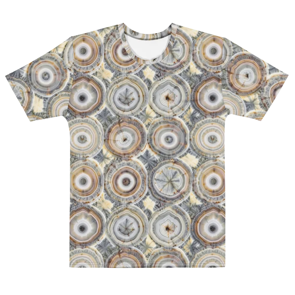 Mineral Bloom on Men's Cotton Crew Neck T-Shirt — Front