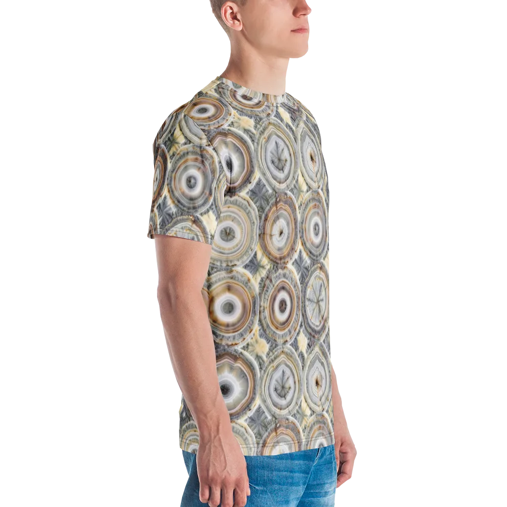 Mineral Bloom on Men's Crew Neck T-Shirt — Right