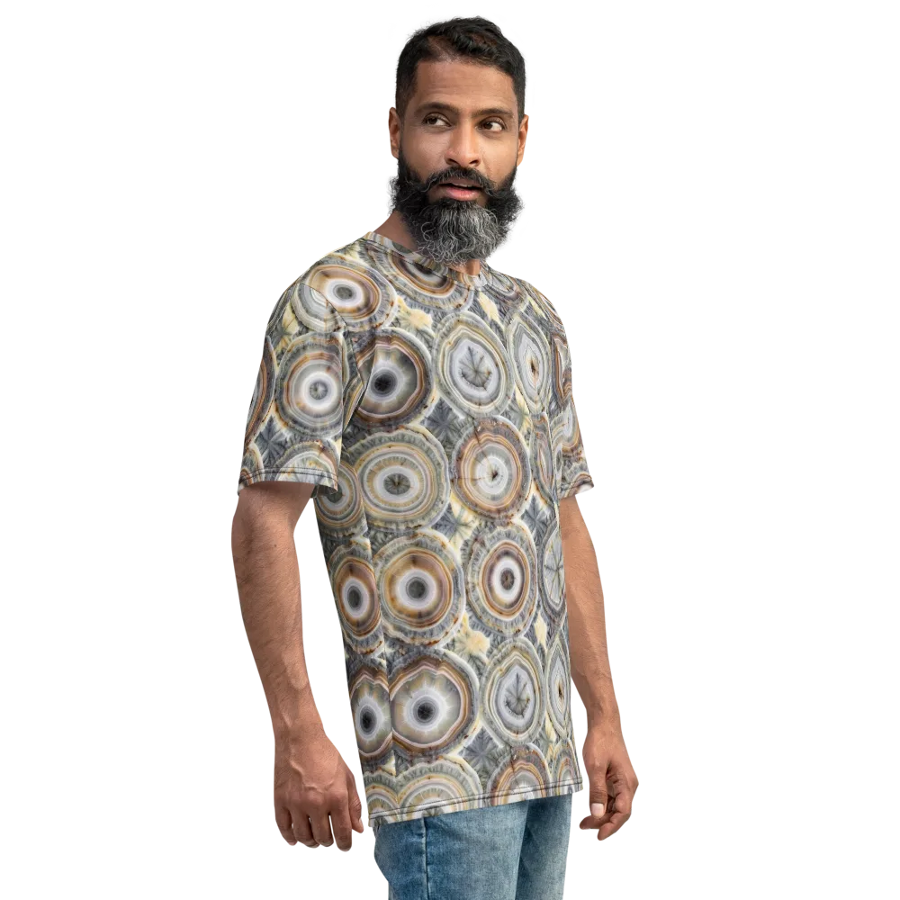 Mineral Bloom on Men's Crew Neck T-Shirt — Right