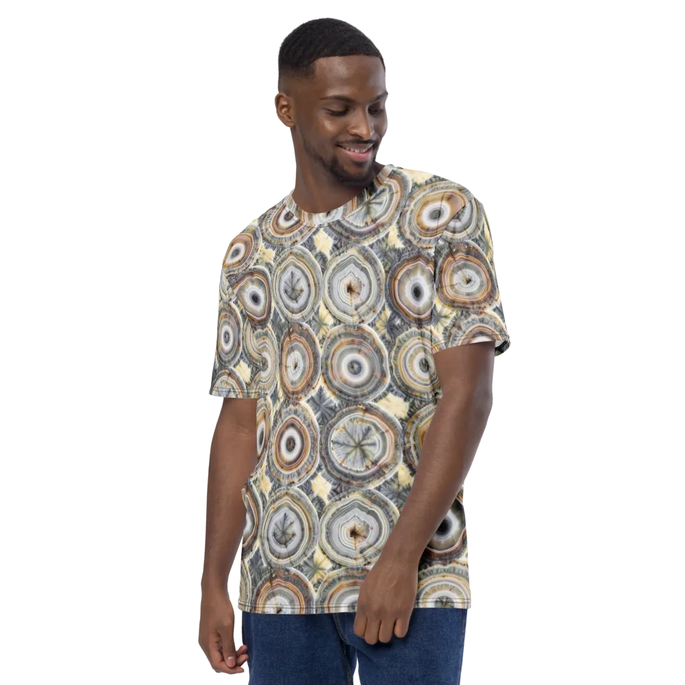 Mineral Bloom on Men's Crew Neck T-Shirt — Left