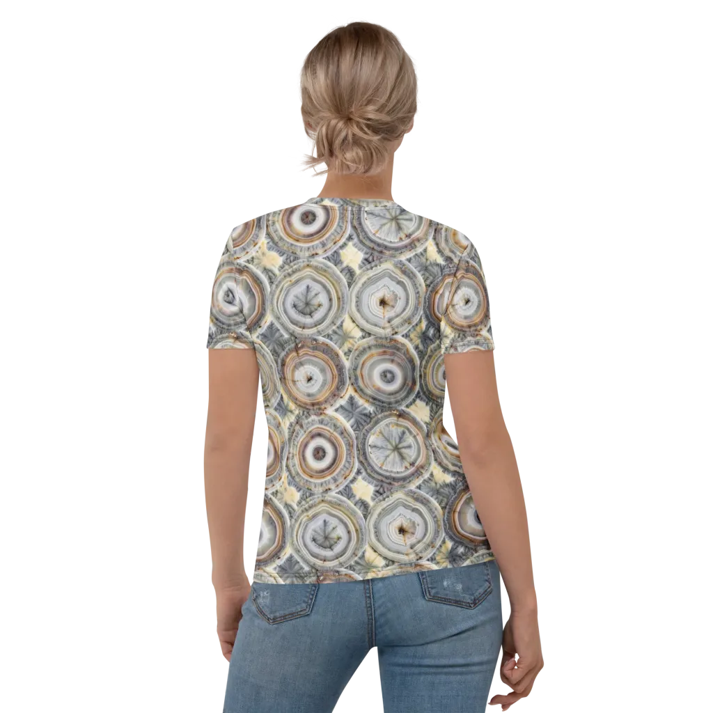 Mineral Bloom on Women's Crew Neck T-Shirt — Back