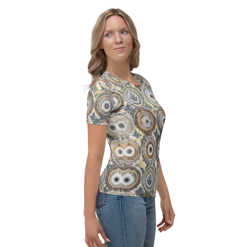 Mineral Bloom on Women's Crew Neck T-Shirt — Right