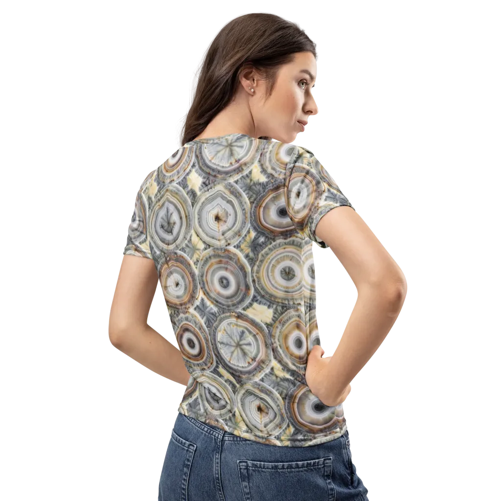 Mineral Bloom on Women's Crew Neck T-Shirt — Back