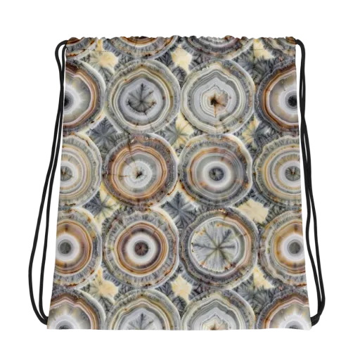 Mineral Bloom on a Drawstring Bag