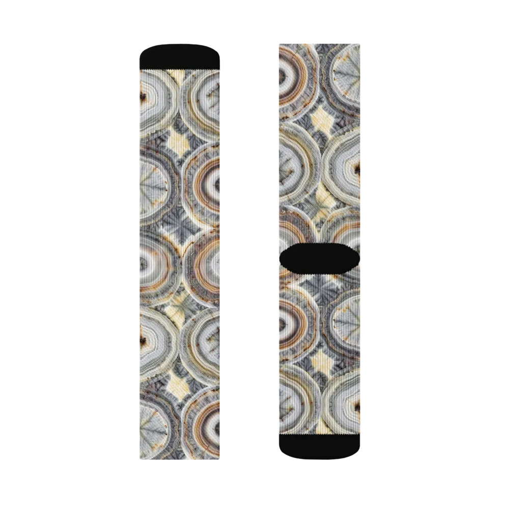 Mineral Bloom on Socks — Right Sock