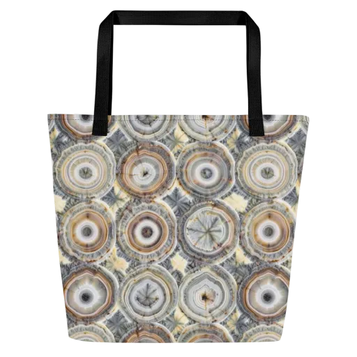 Mineral Bloom on a Large Tote Bag W/ Pocket