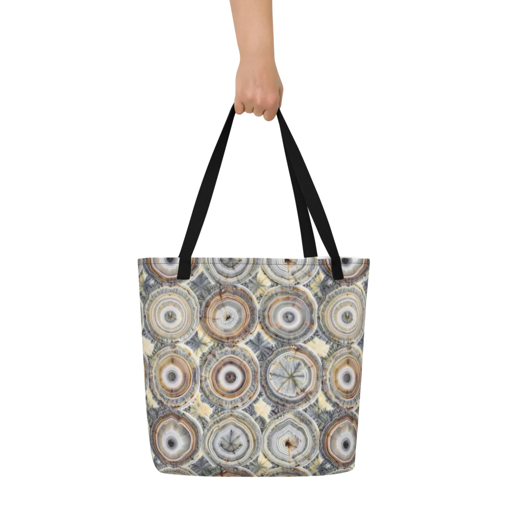 Mineral Bloom on Large Tote Bag W/ Pocket — Front