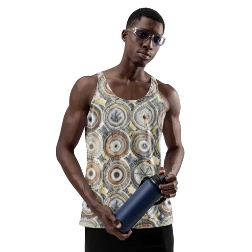 Mineral Bloom on a Men's Tank Top
