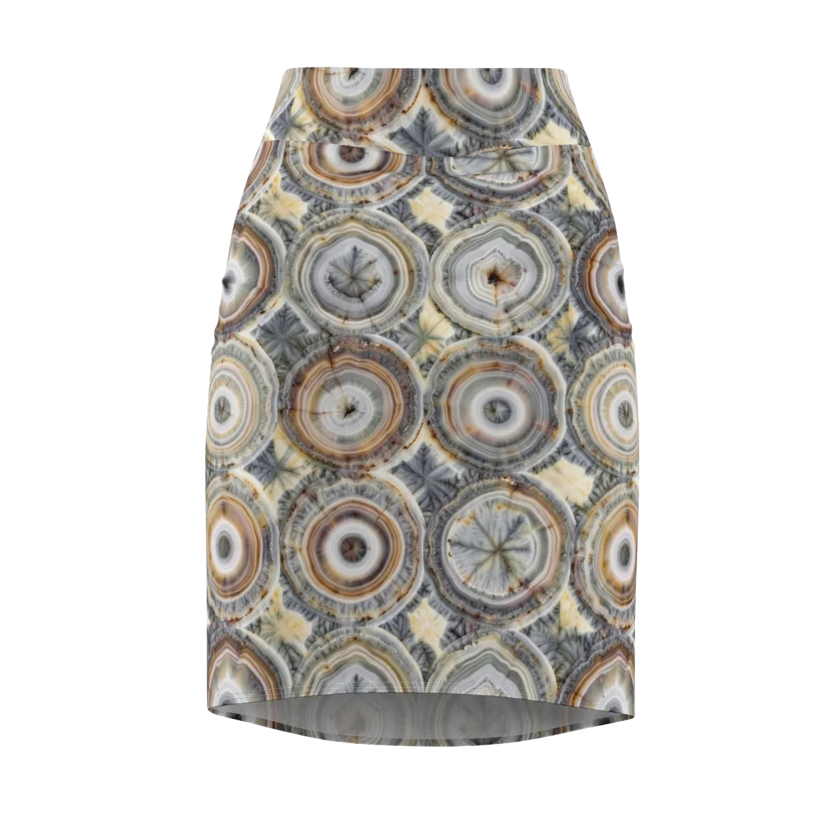 Mineral Bloom on Pencil Skirt — Front