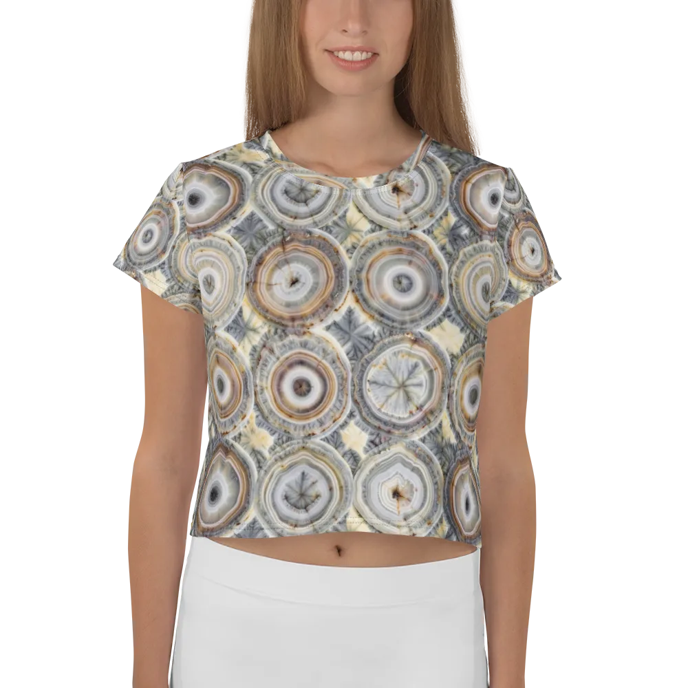 Mineral Bloom on Crop Tee — Front