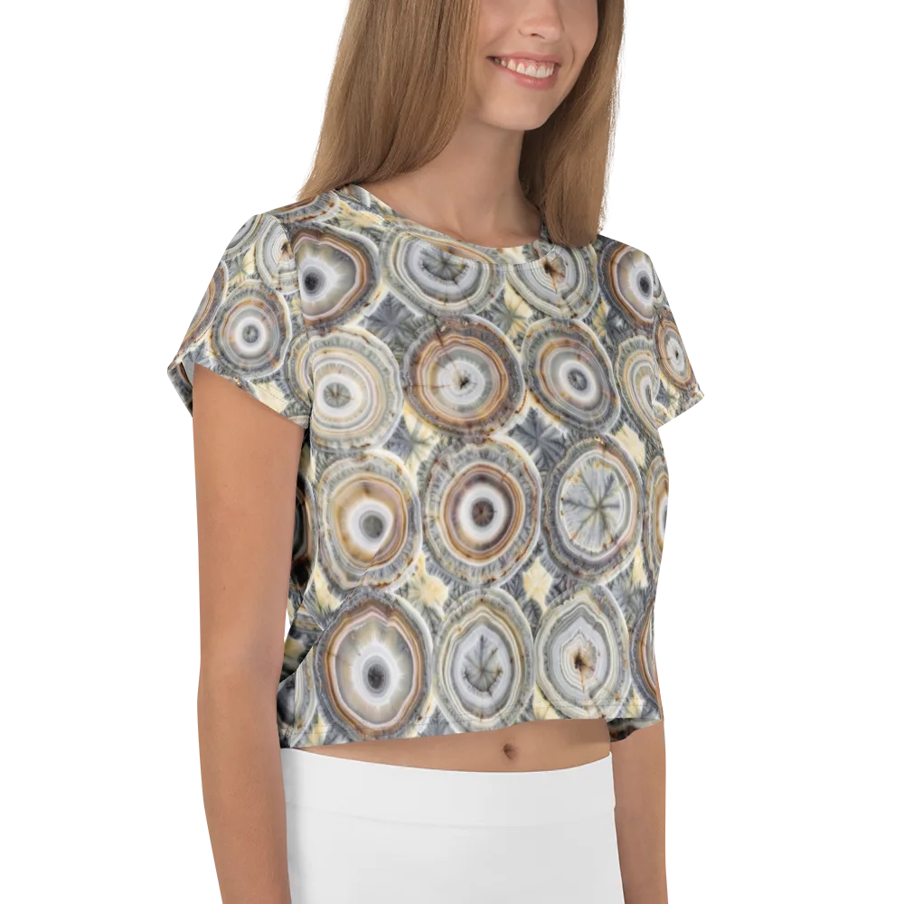 Mineral Bloom on Crop Tee — Right