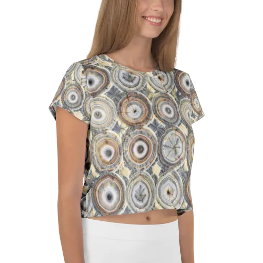 Mineral Bloom on a Crop Tee