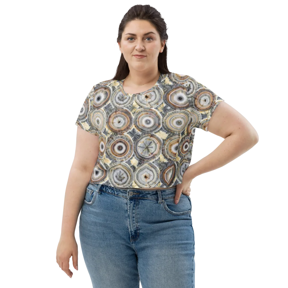 Mineral Bloom on Crop Tee — Front