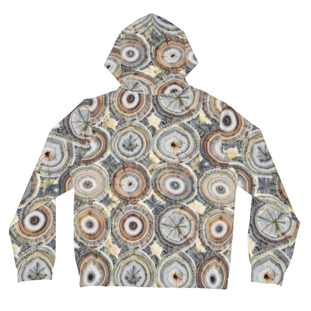 Mineral Bloom on Women's Full-Zip Hoodie — Back