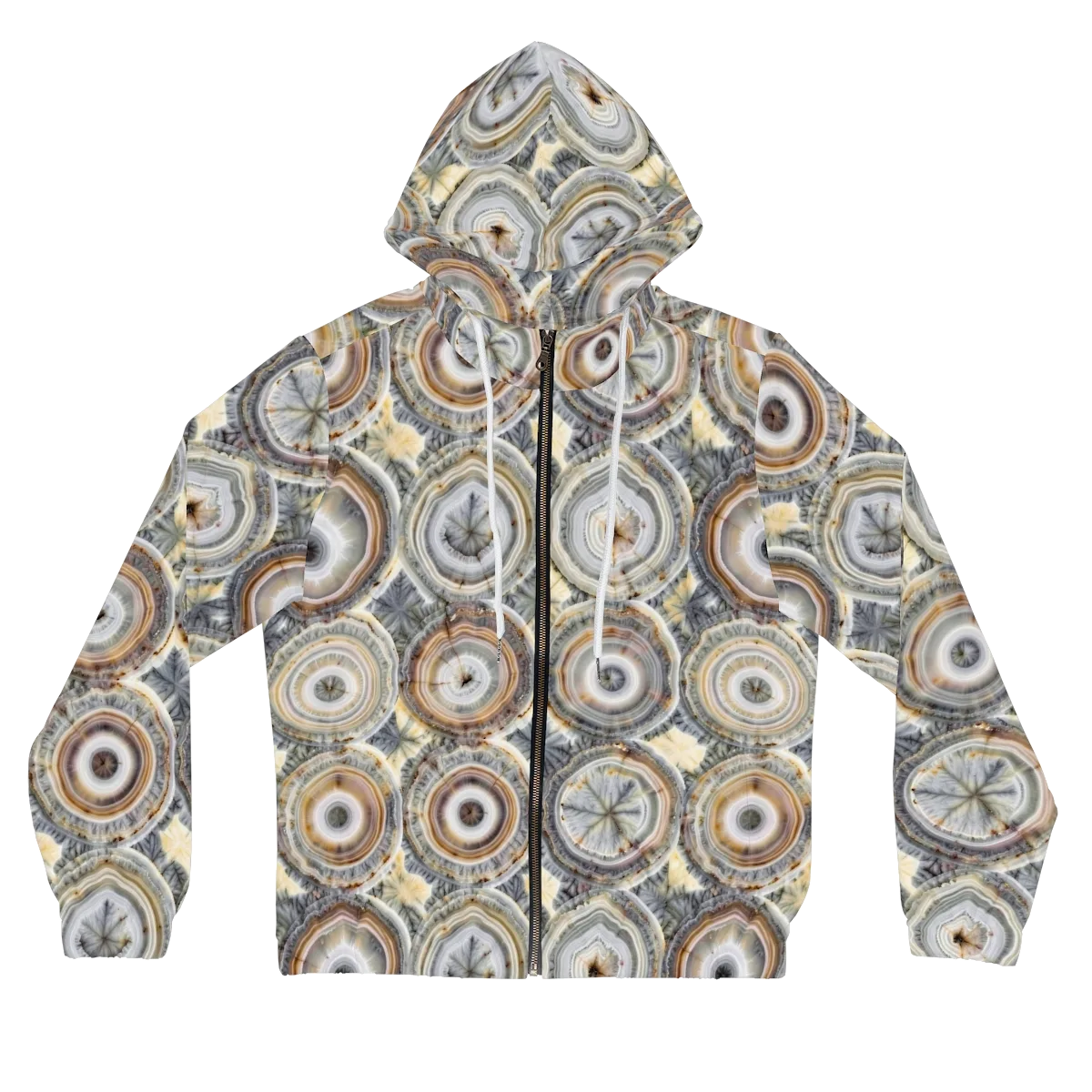 Mineral Bloom on Women's Full-Zip Hoodie — Front