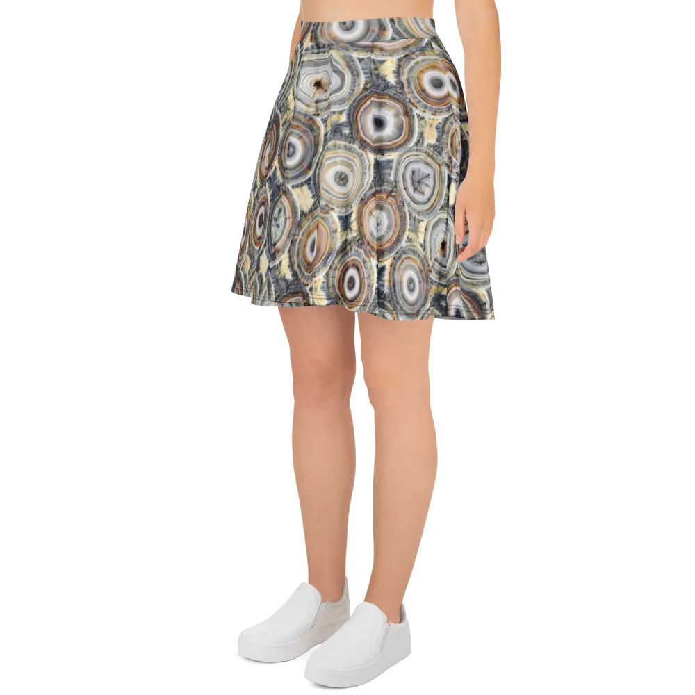 Mineral Bloom on Skater Skirt — Left