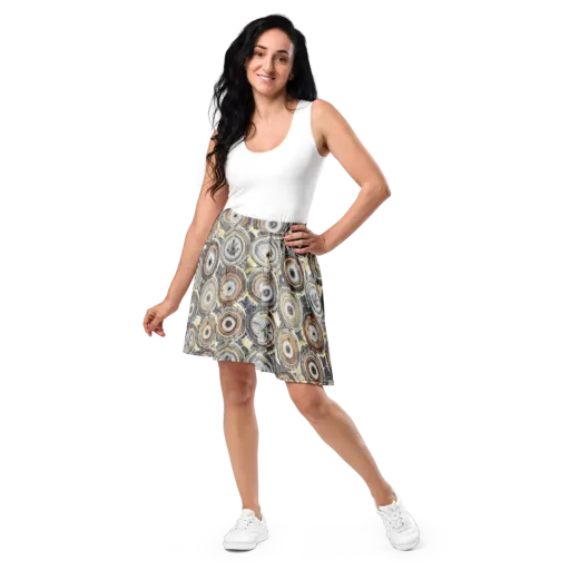 Mineral Bloom on a Skater Skirt