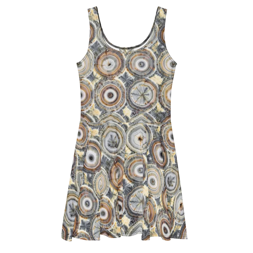 Mineral Bloom on Skater Dress — Front