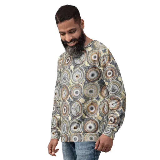 Mineral Bloom on a Sweatshirt