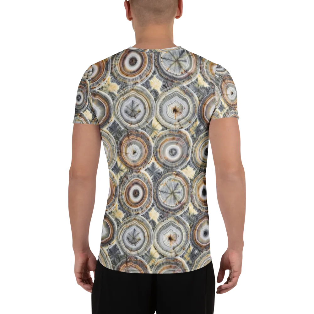 Mineral Bloom on Men's Athletic T-Shirt — Back