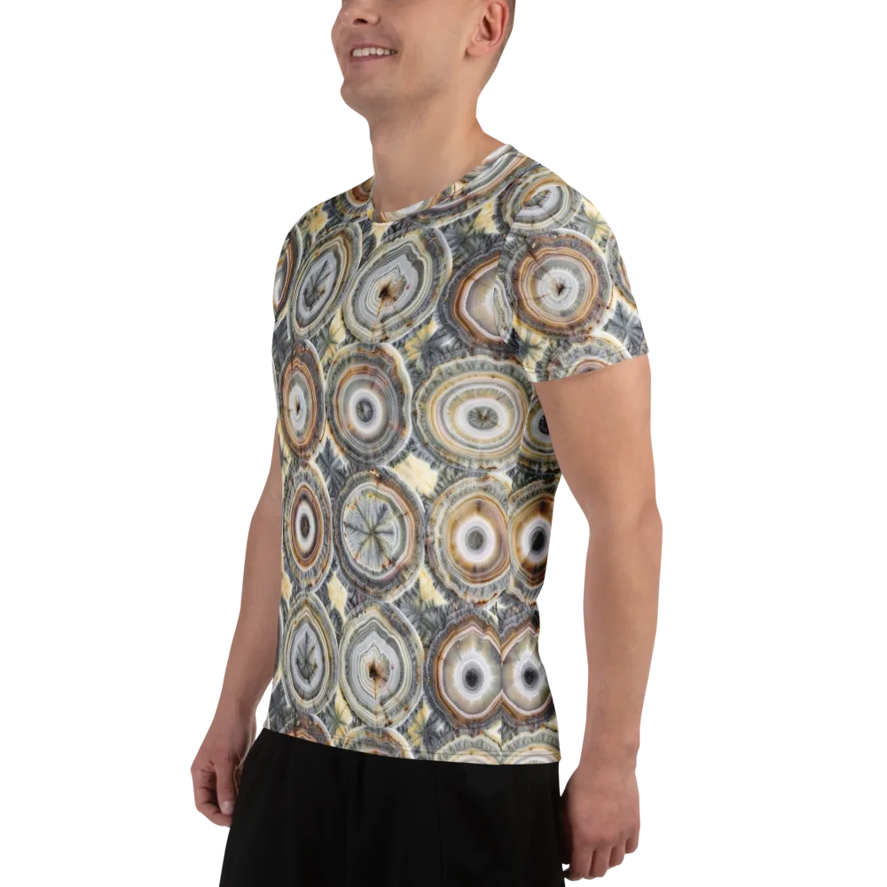Mineral Bloom on Men's Athletic T-Shirt — Left