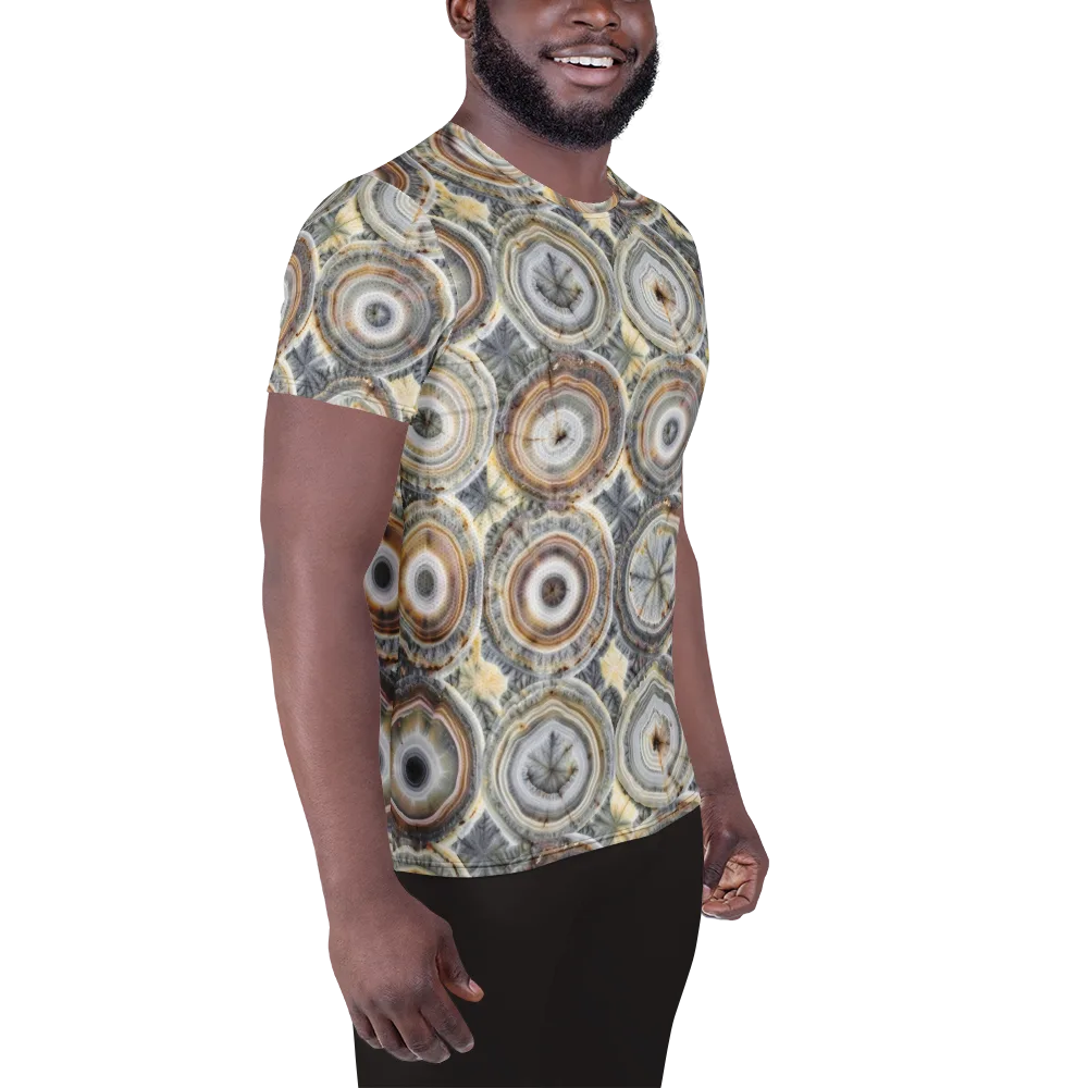 Mineral Bloom on Men's Athletic T-Shirt — Right