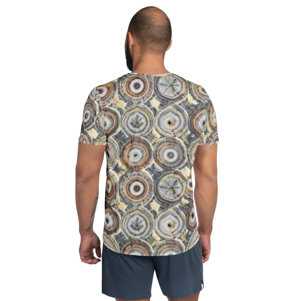 Mineral Bloom on Men's Athletic T-Shirt — Back