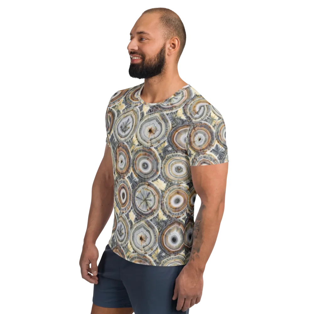 Mineral Bloom on Men's Athletic T-Shirt — Left