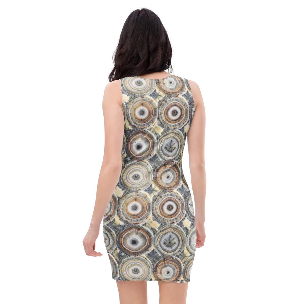 Mineral Bloom on Bodycon Dress — Back