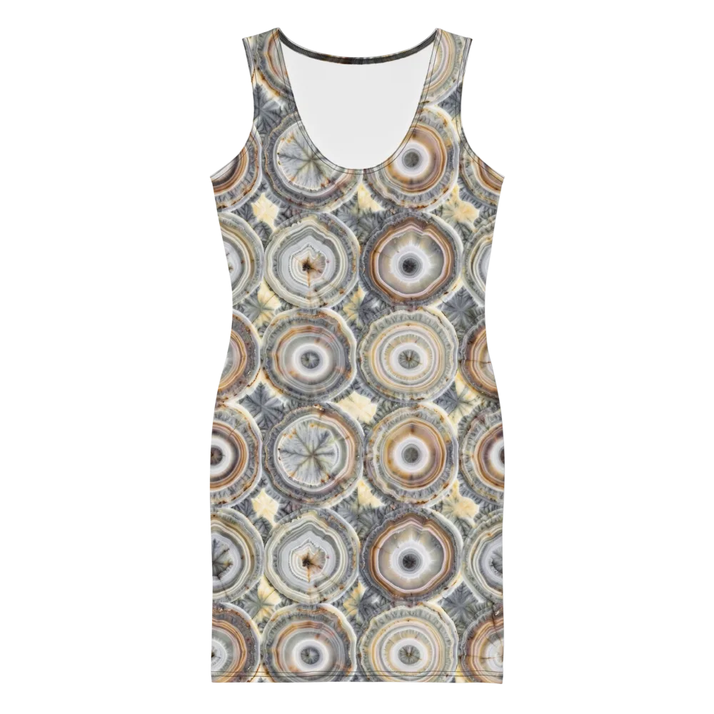 Mineral Bloom on Bodycon Dress — Front