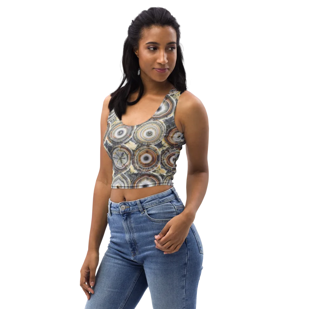 Mineral Bloom on Crop Top — Left Front