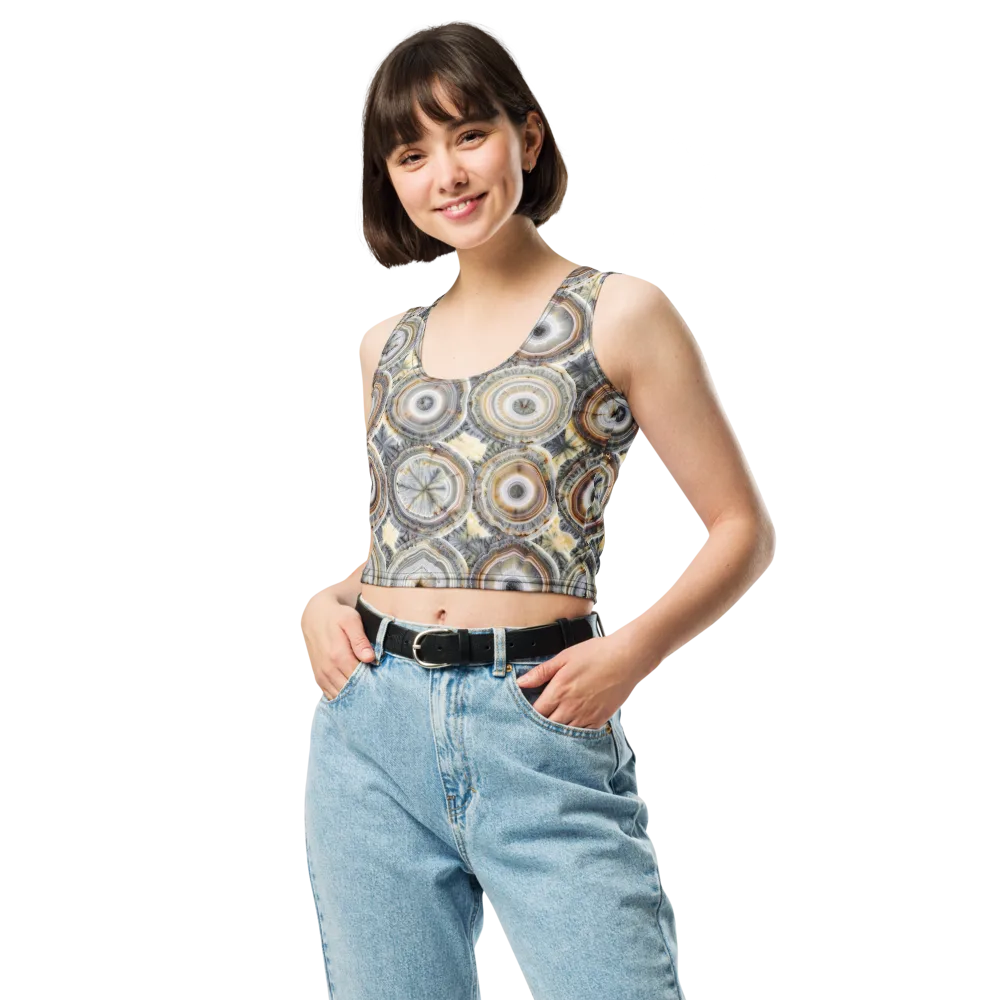 Mineral Bloom on Crop Top — Front