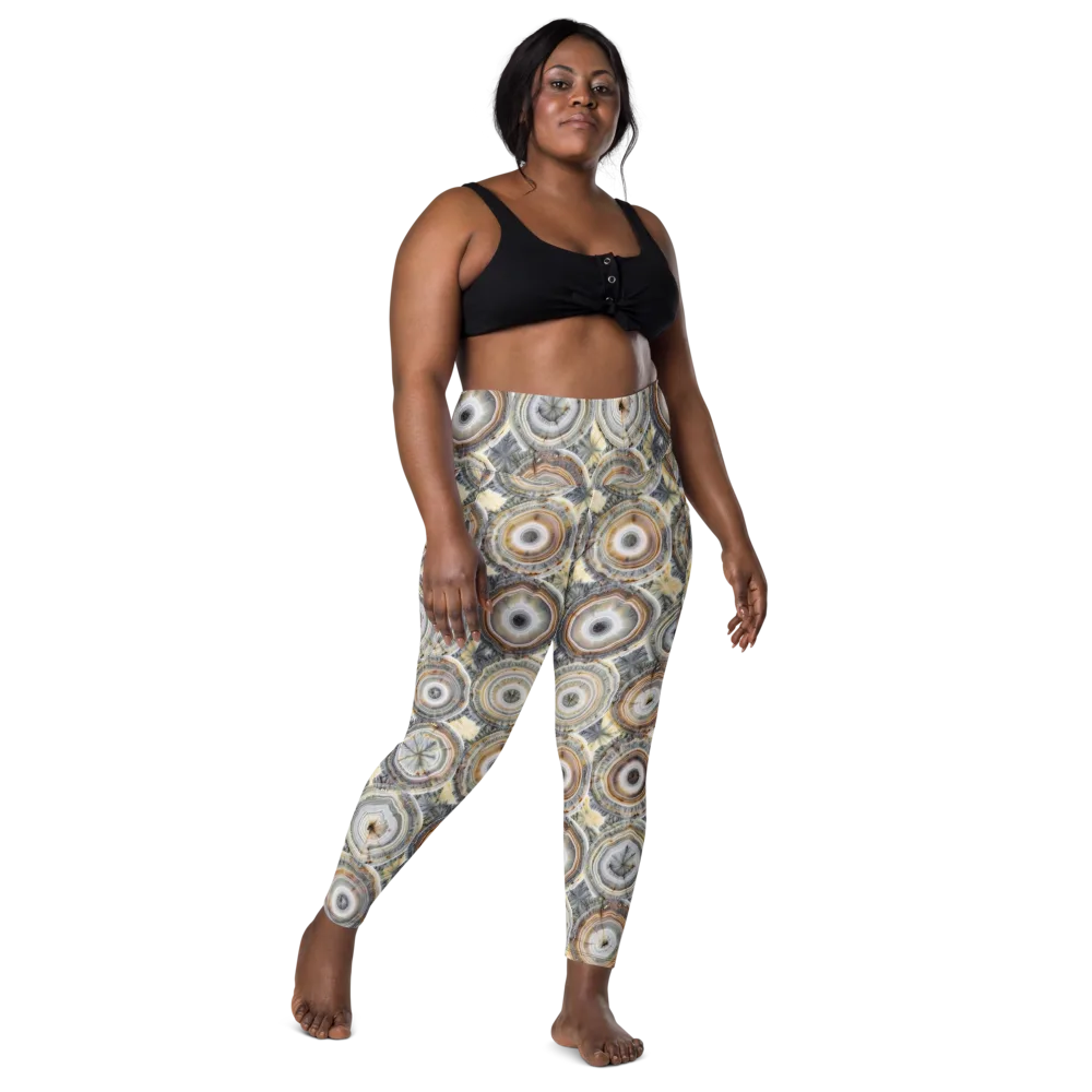 Mineral Bloom on Leggings with Pockets — Front
