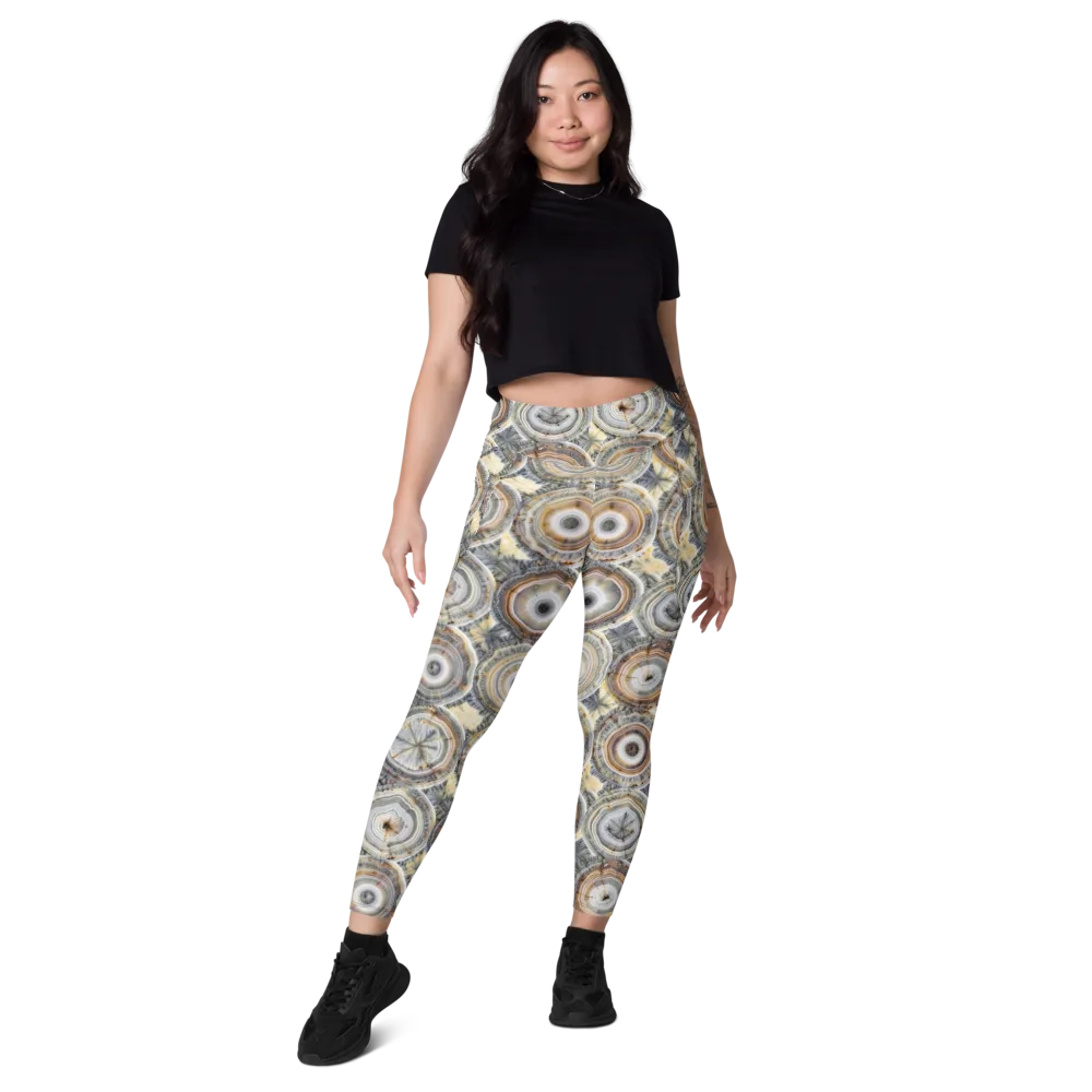 Mineral Bloom on Leggings with Pockets — Front