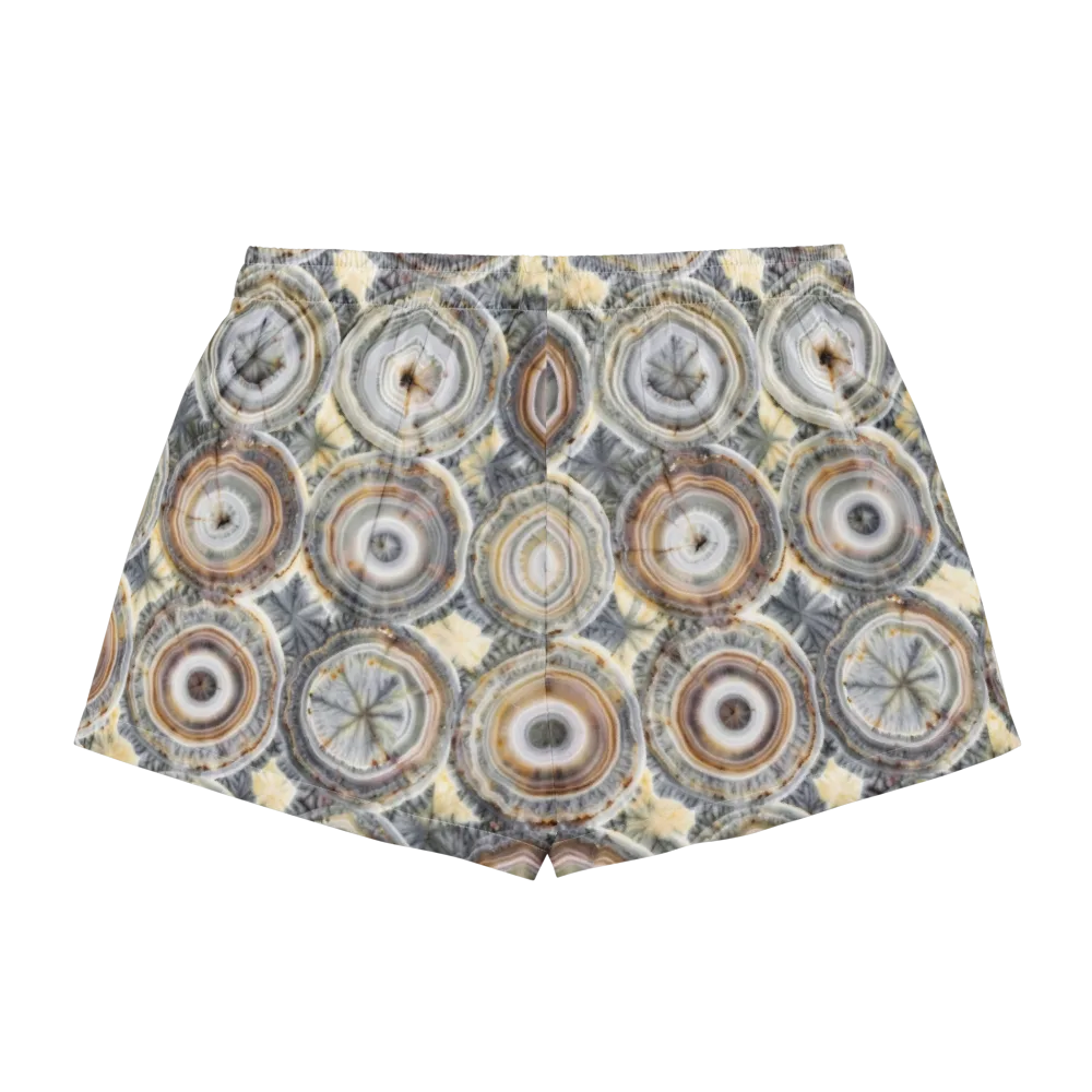 Mineral Bloom on Women's Pajama Shorts — Back