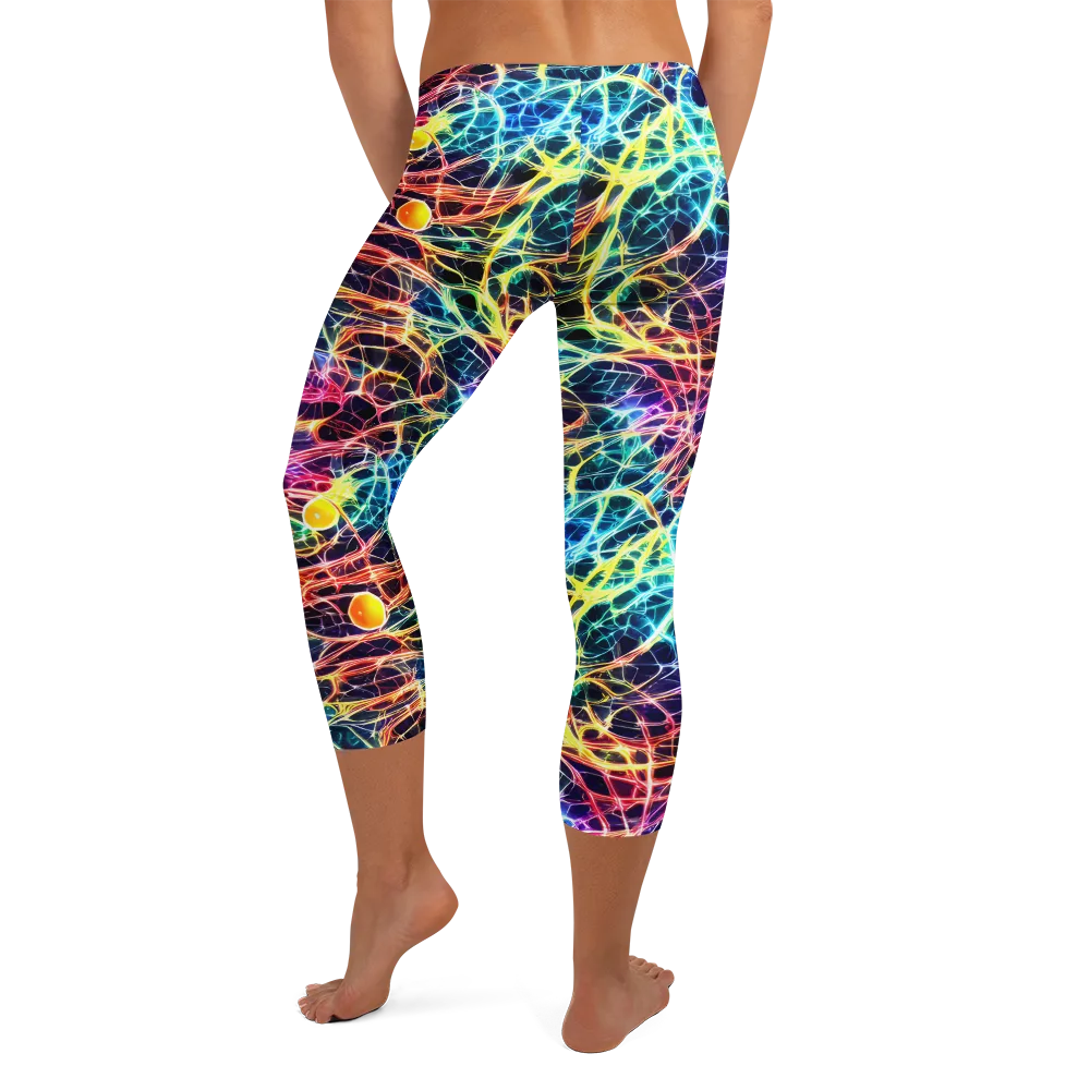 Prismatic Synapse on Capri Leggings — Back