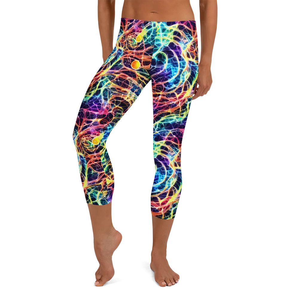 Prismatic Synapse on Capri Leggings — Front