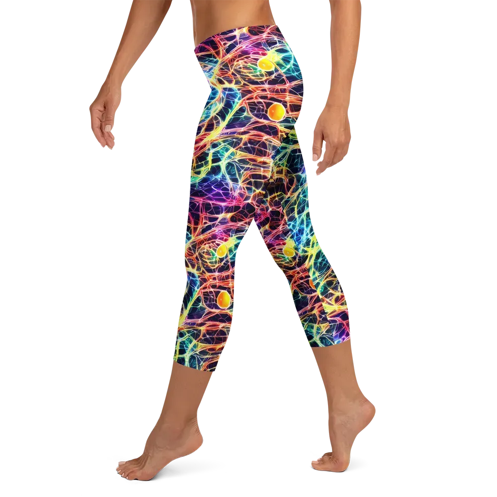 Prismatic Synapse on Capri Leggings — Left