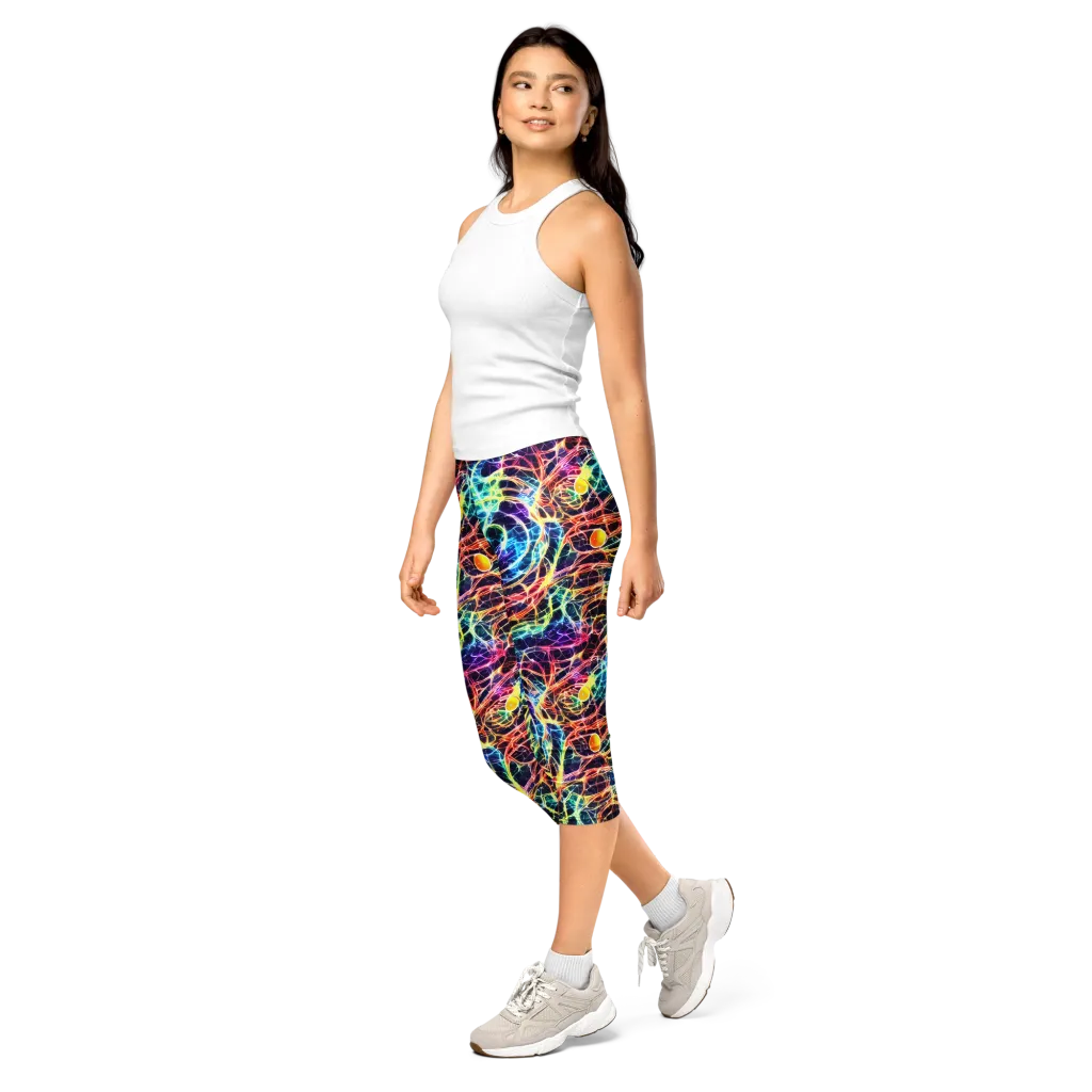 Prismatic Synapse on Capri Leggings — Left Front