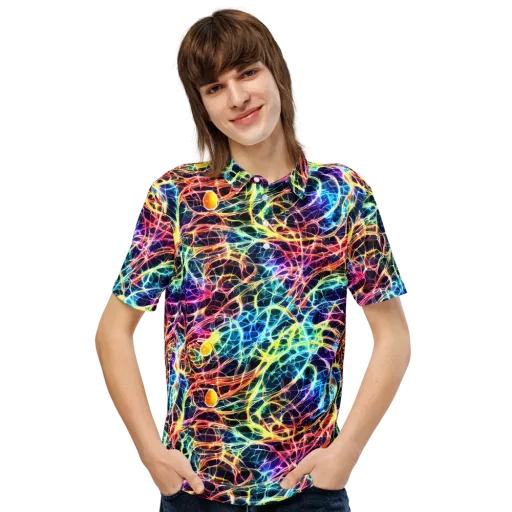 Prismatic Synapse on a Men's Slim Fit Polo Shirt