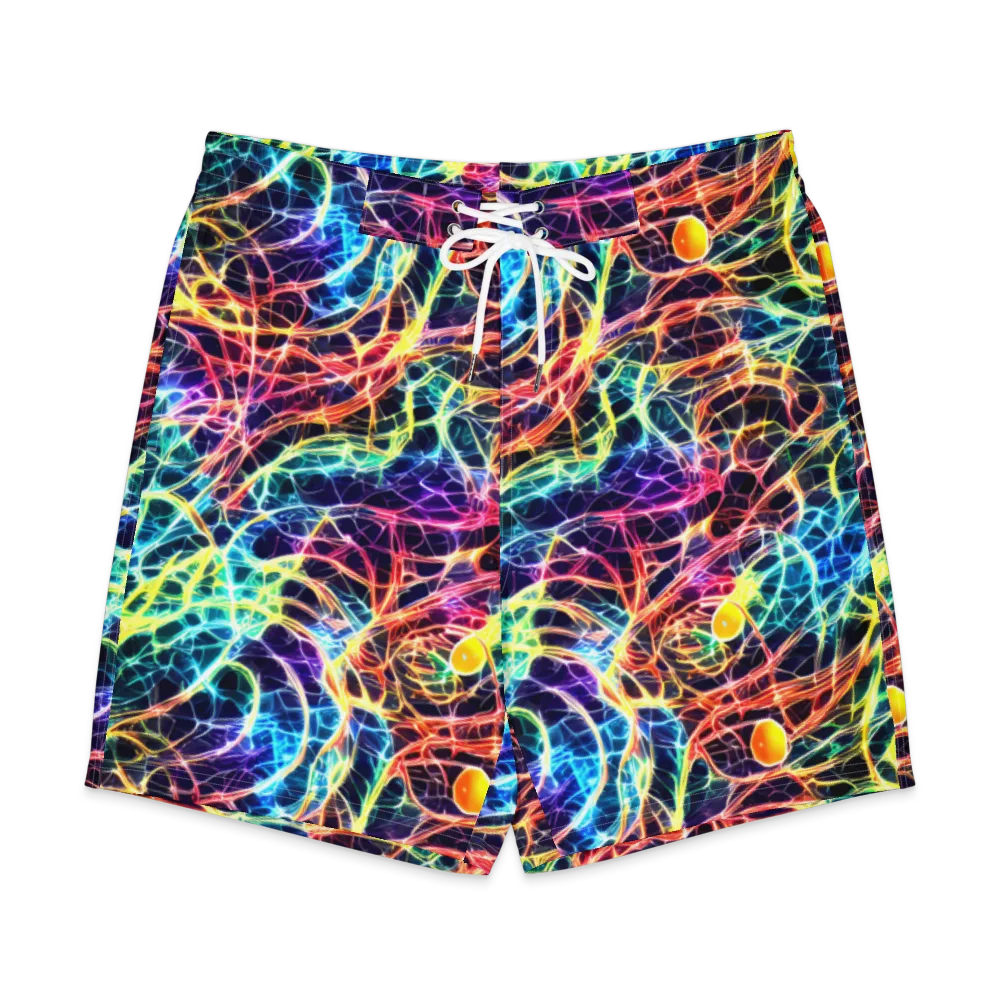 Prismatic Synapse on Men's Board Shorts — Front