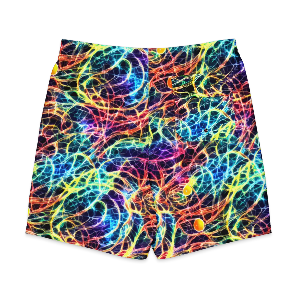 Prismatic Synapse on Men's Board Shorts — Back